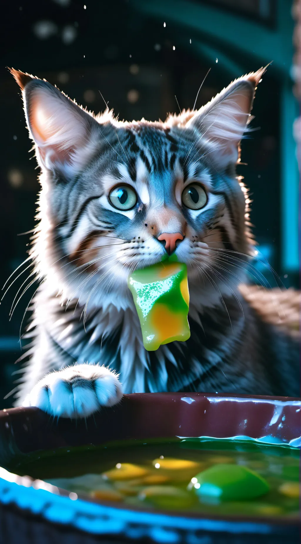 ai character: Shampoo Cat background