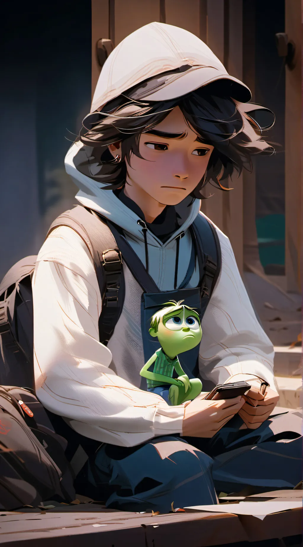 ai character: Sadness(Seith)  background