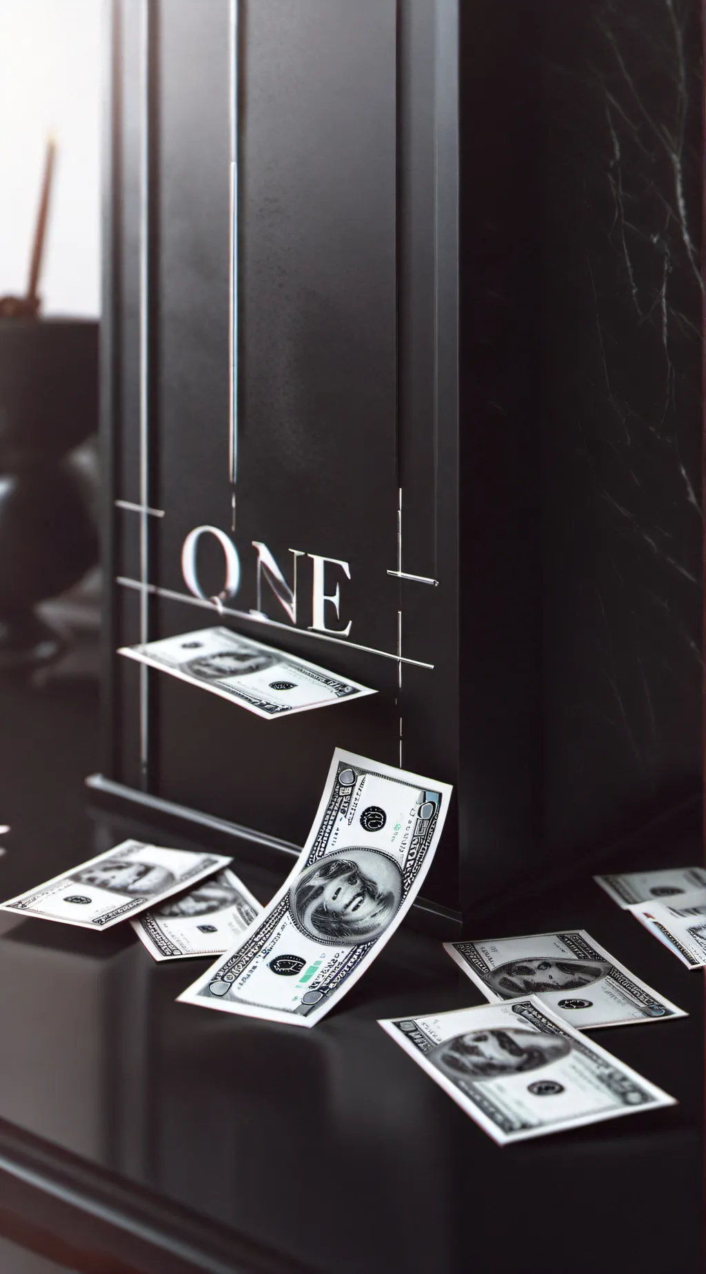 ai character: money emoji  background