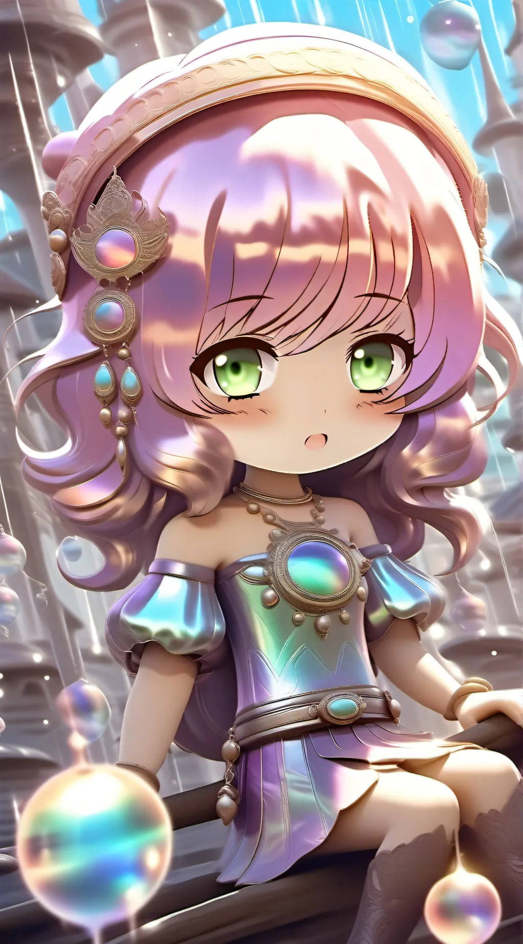 ai character: Purple background