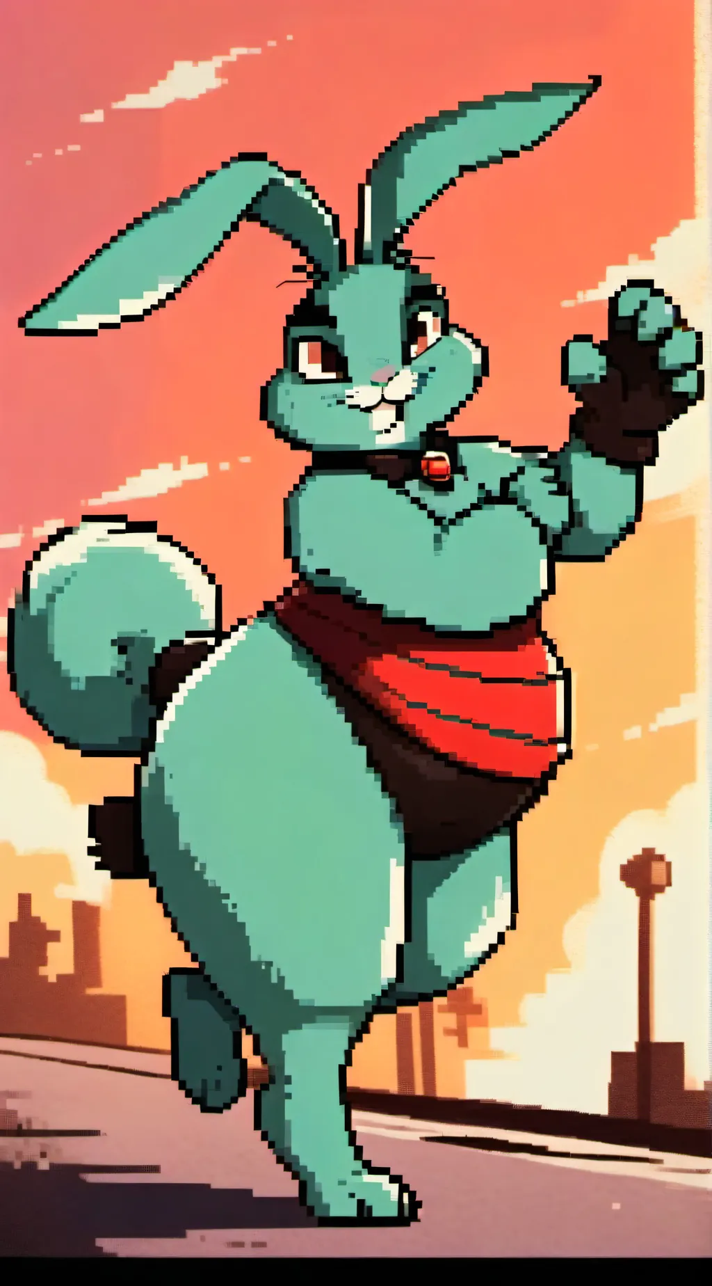 ai character: box bun background