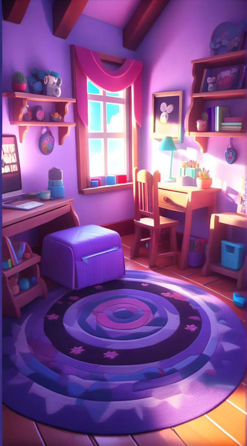 ai character: Gabbys dollhouse background