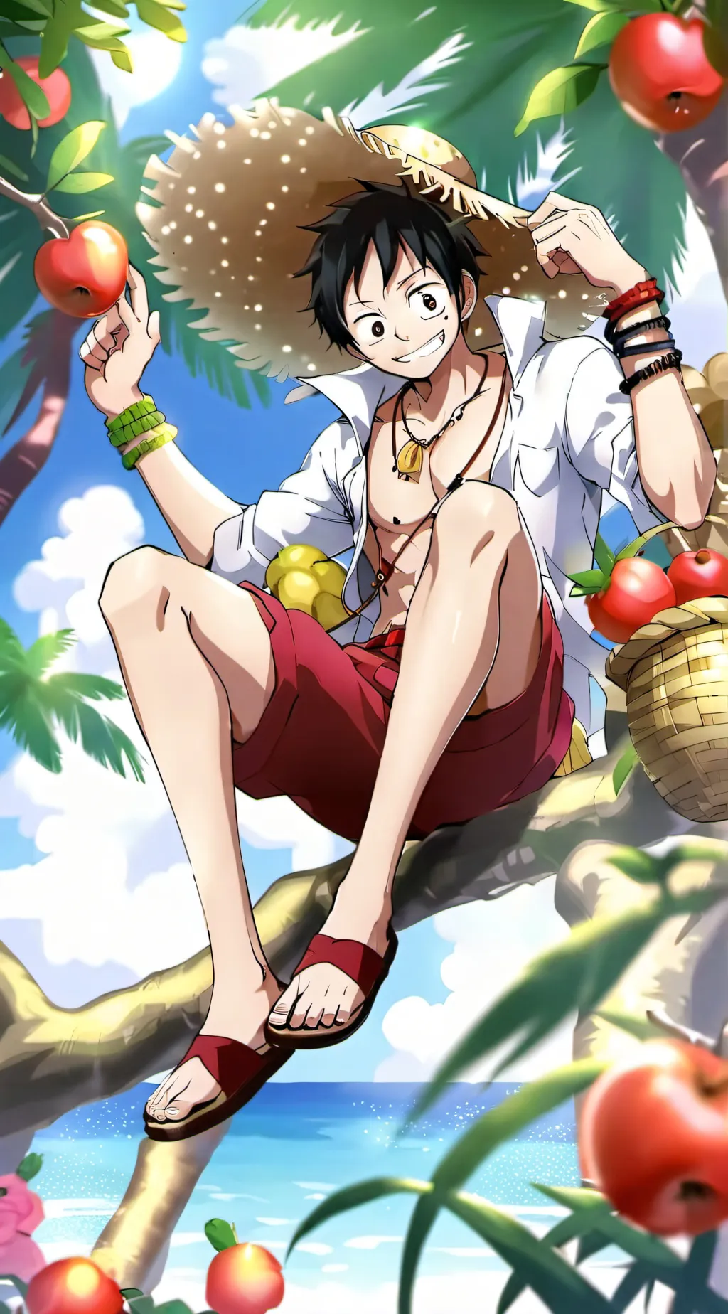 ai character: Luffy background