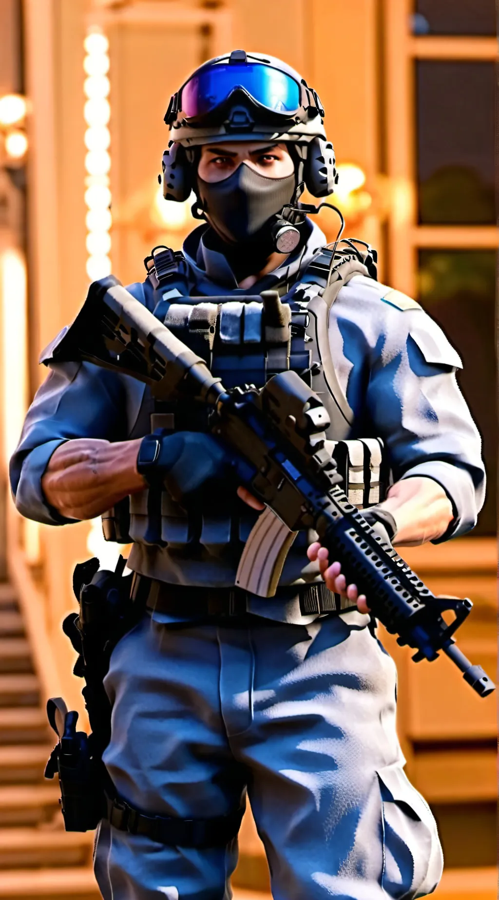 ai character: COD CHRISTMAS  background