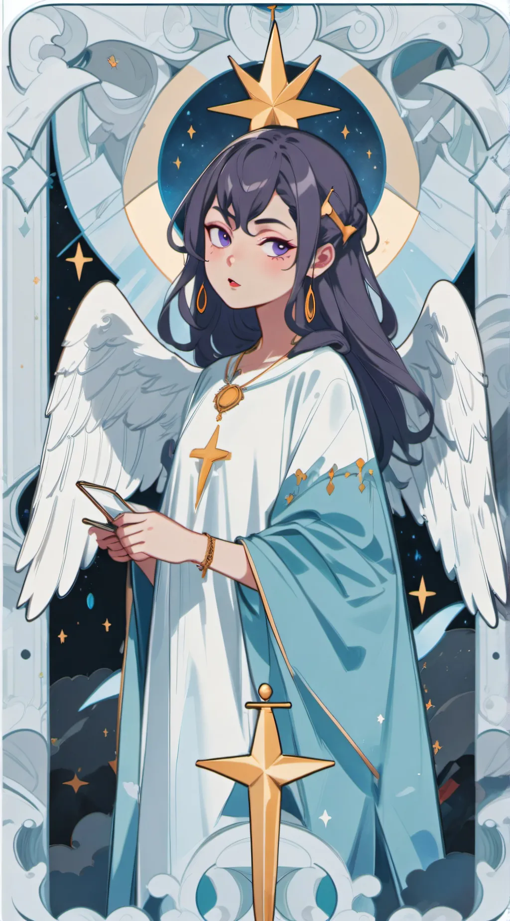 ai character: angel and demon  background