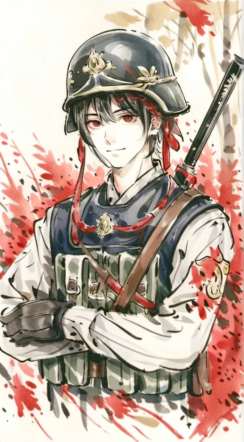 ai character: MHA army background