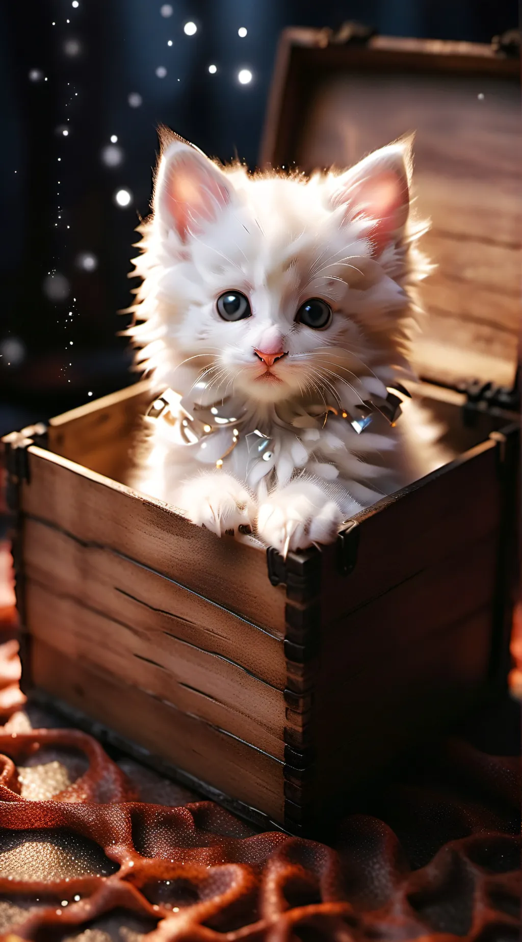 ai character: a por small kitten background