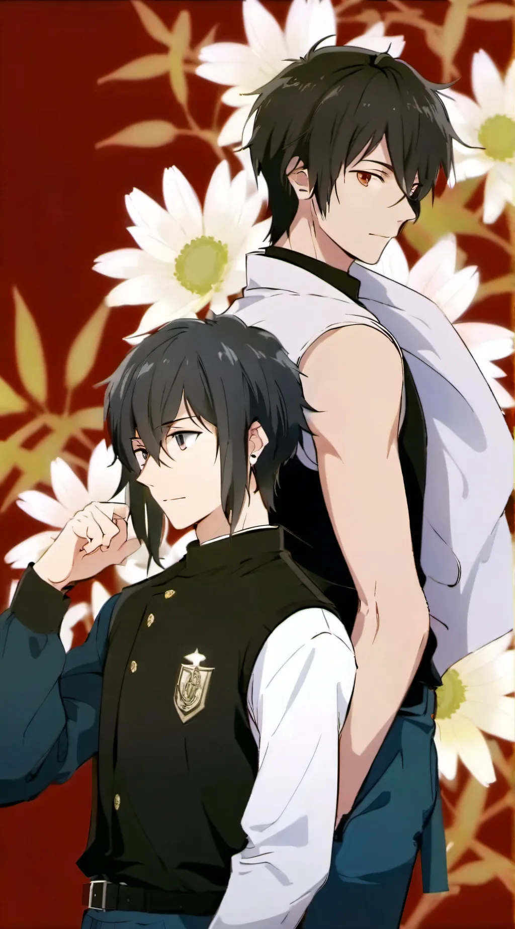 ai character: yuichiro,muichiro  background