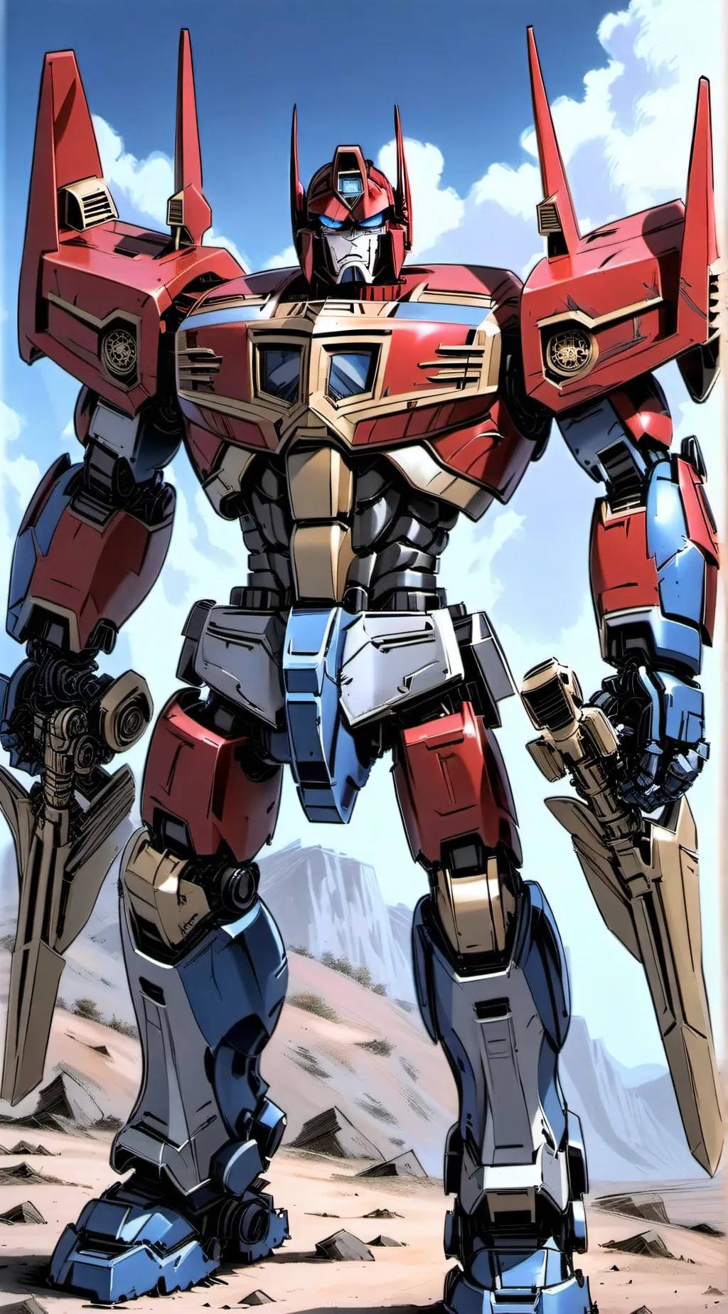 ai character: Optimus Prime  background