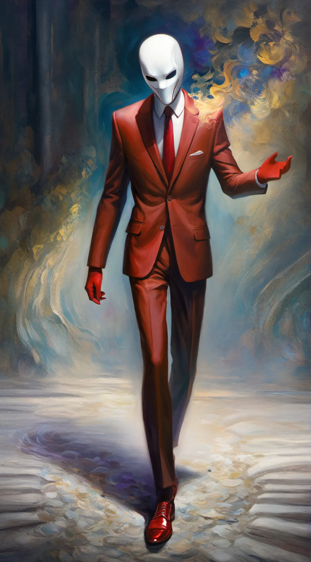 ai character: Masky background