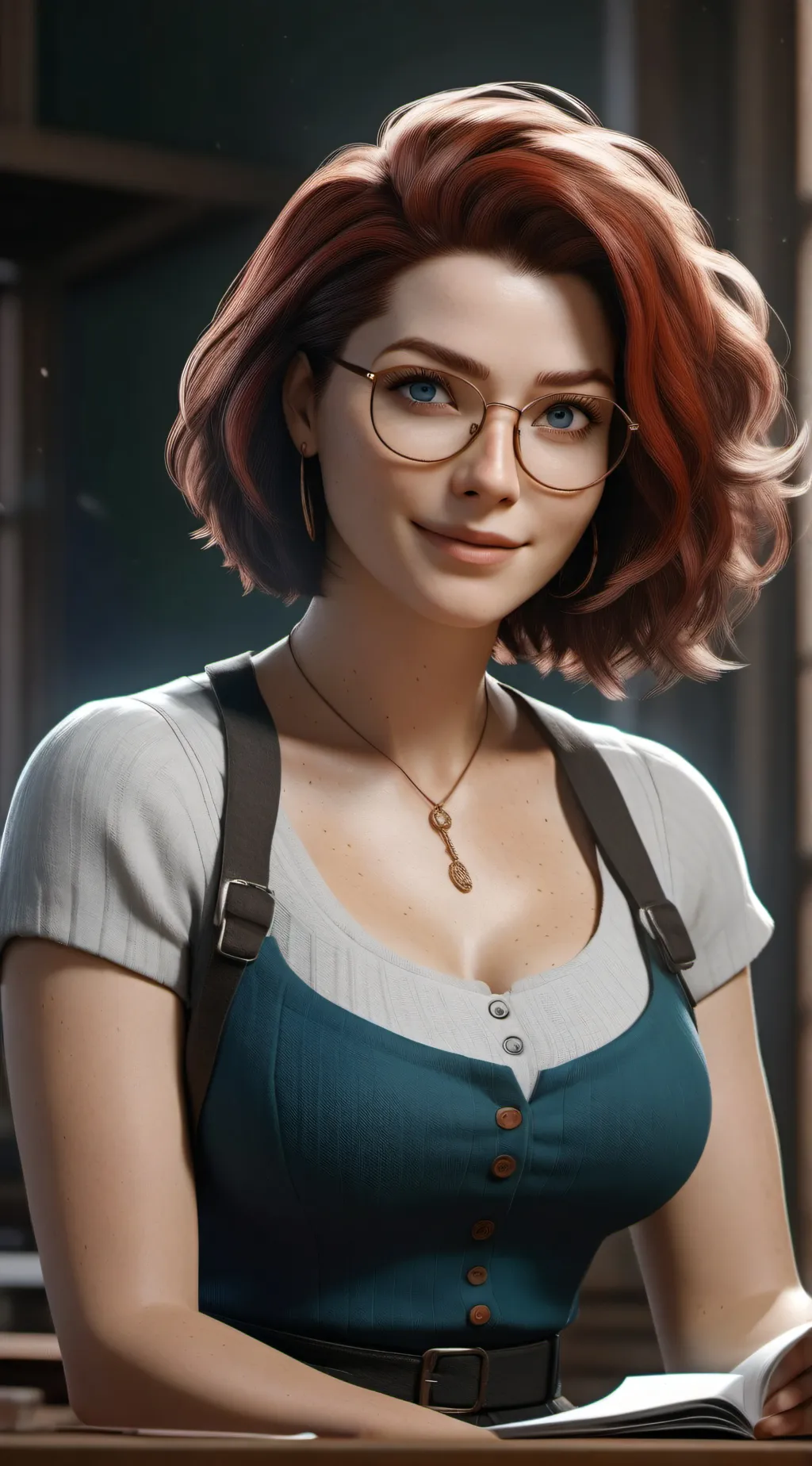 ai character: 🍓Ms. Berry📚 background