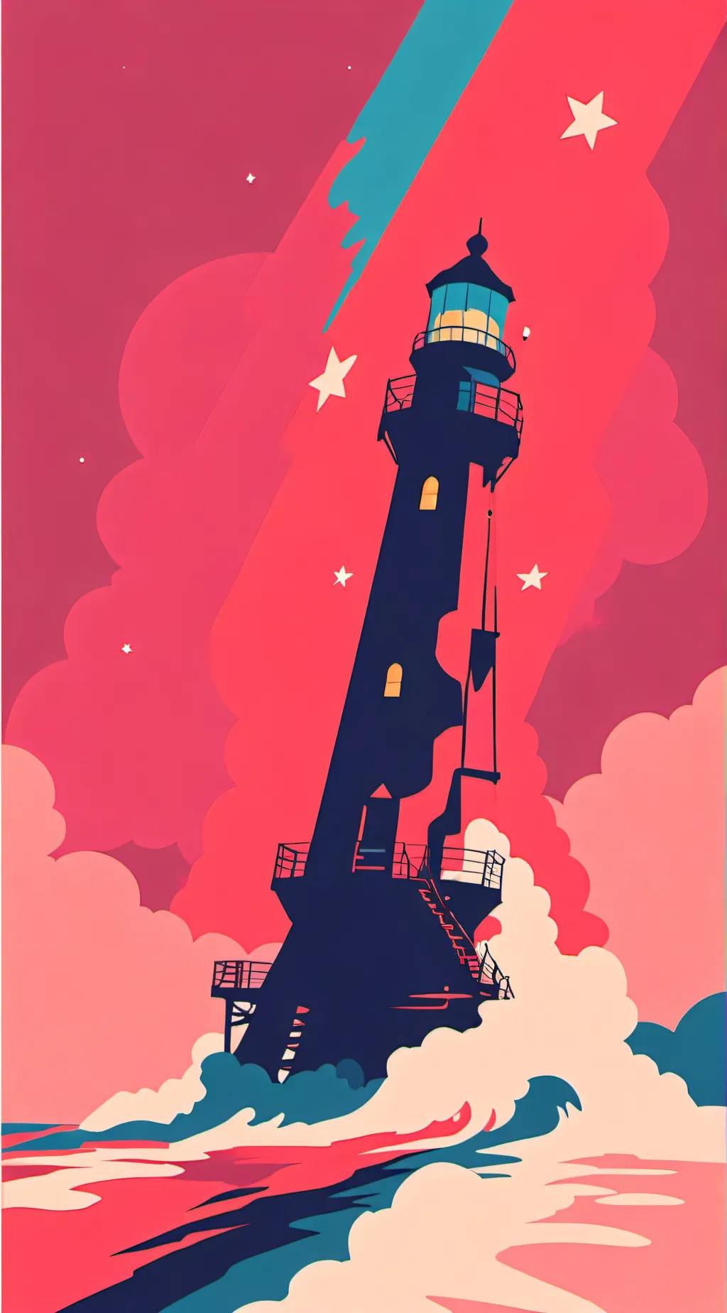 ai character: boiling stars background