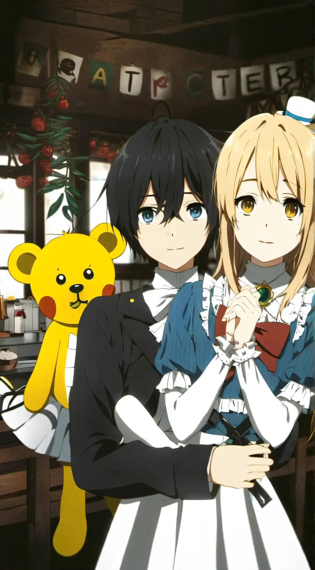 ai character: fnaf5 but more sus background