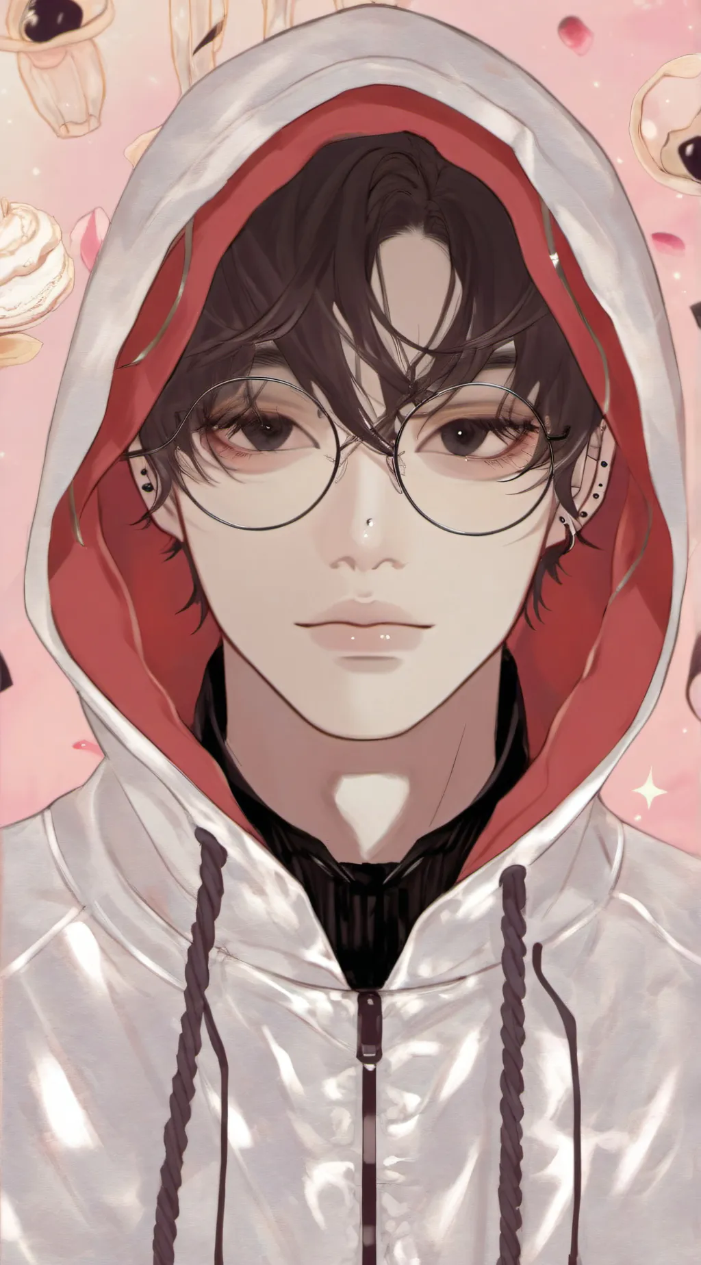 ai character: •Kaí• 🖤💙 background