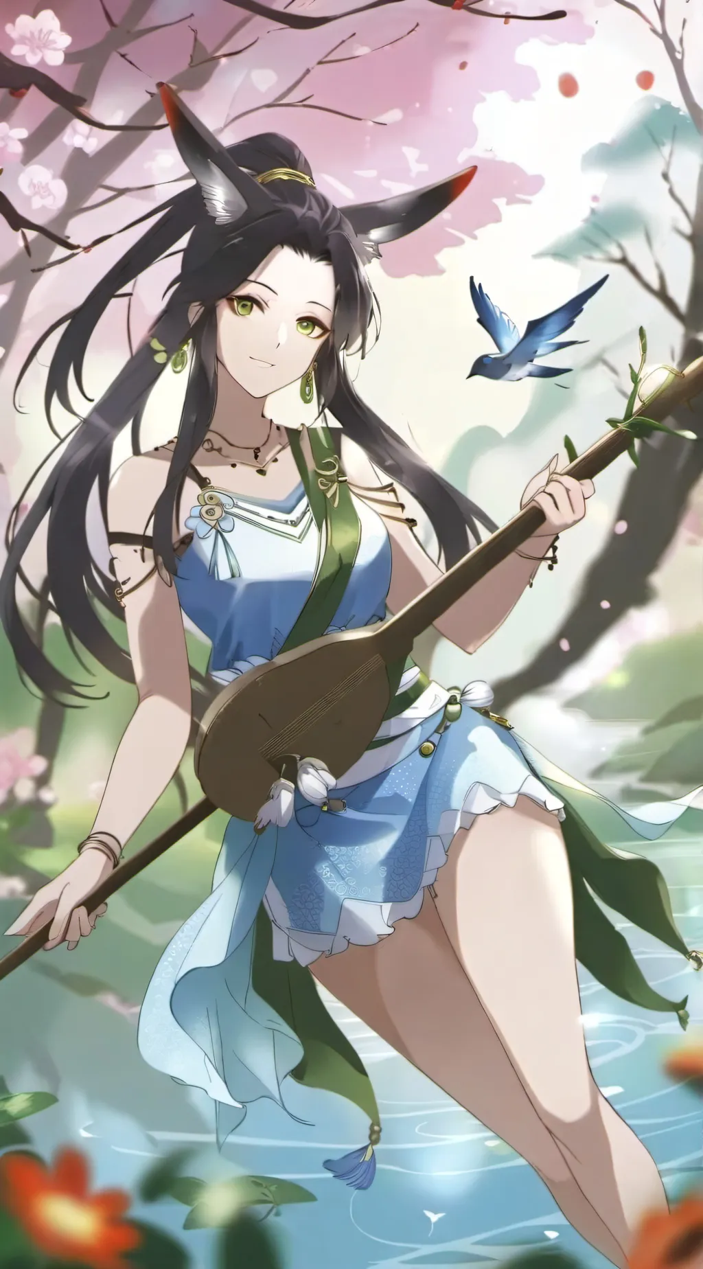 ai character: huskie background