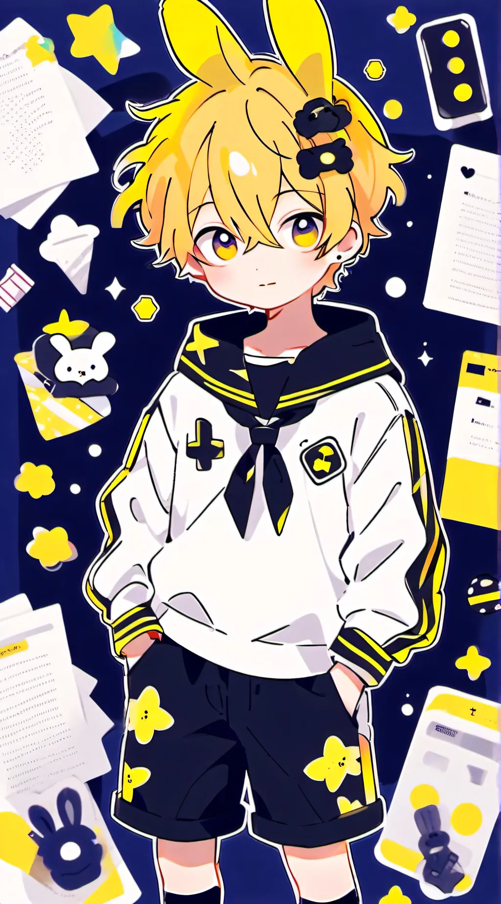 ai character: ✰Kagamine Len✰ background