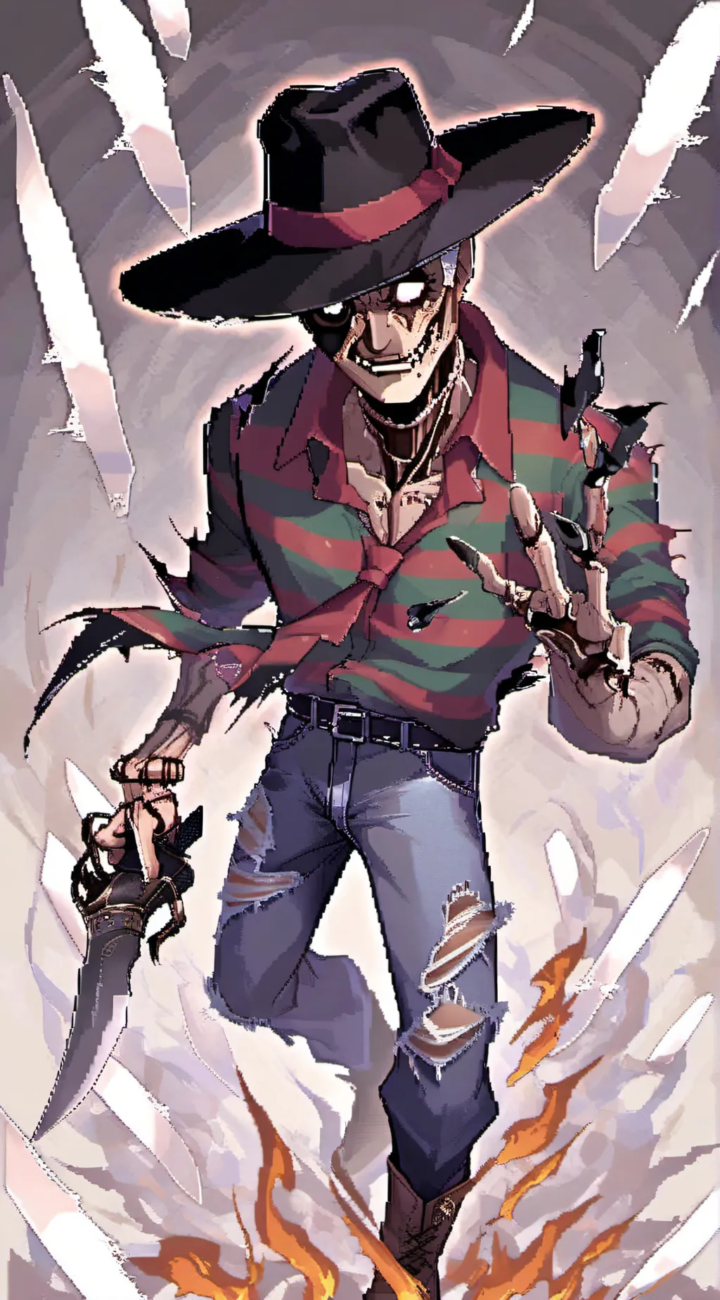 ai character: Freddy Krueger background