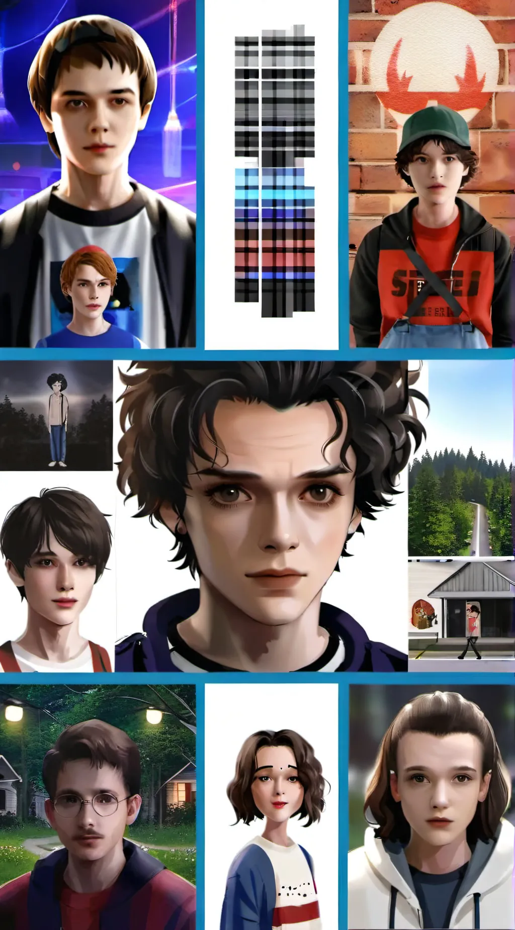 ai character: Stranger things  background
