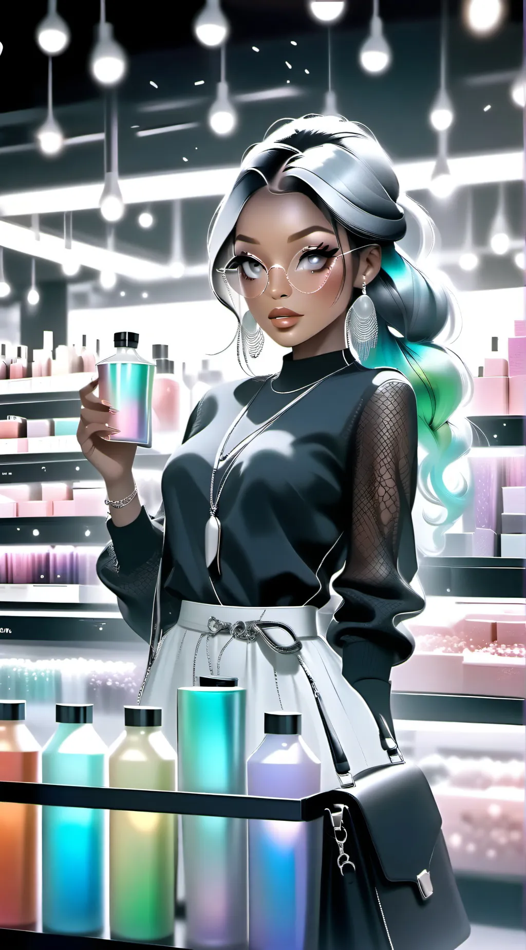 ai character: sephora employee  background