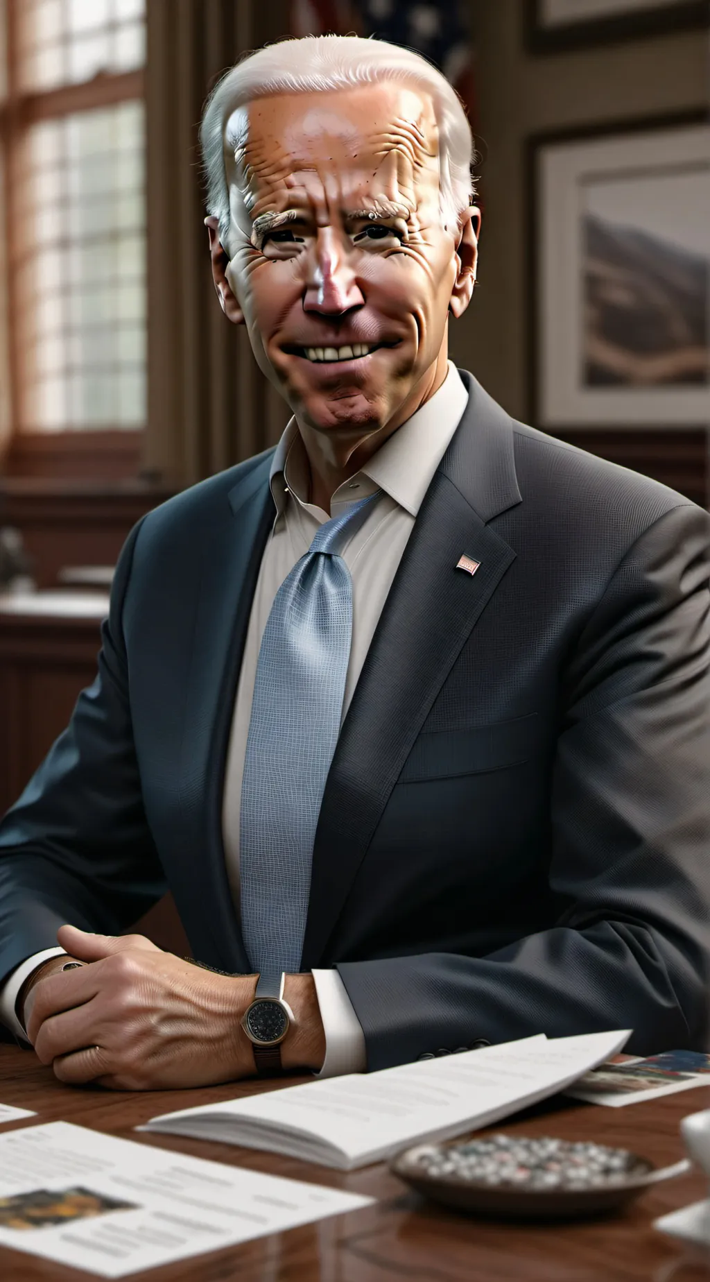 ai character: Joe Biden syndrome background