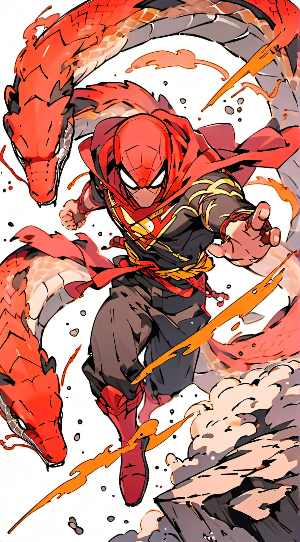 ai character: SnakeMan background