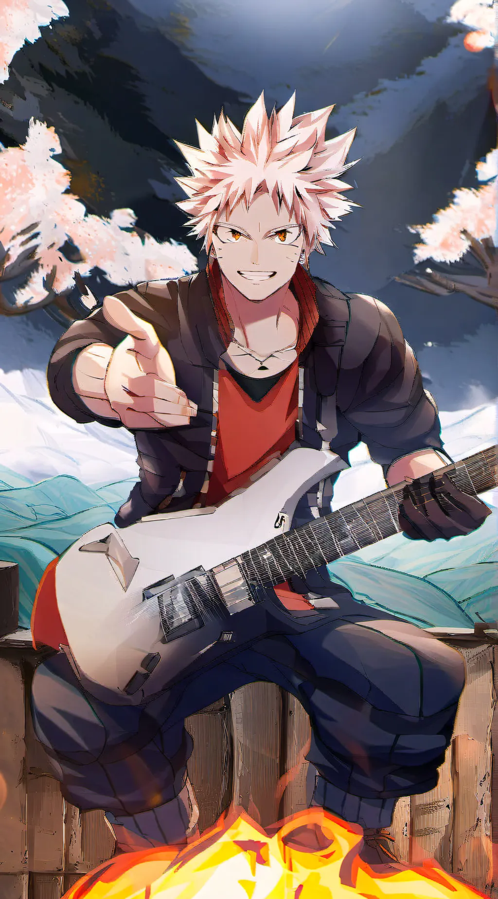 ai character: Katzuki Bakugou  background