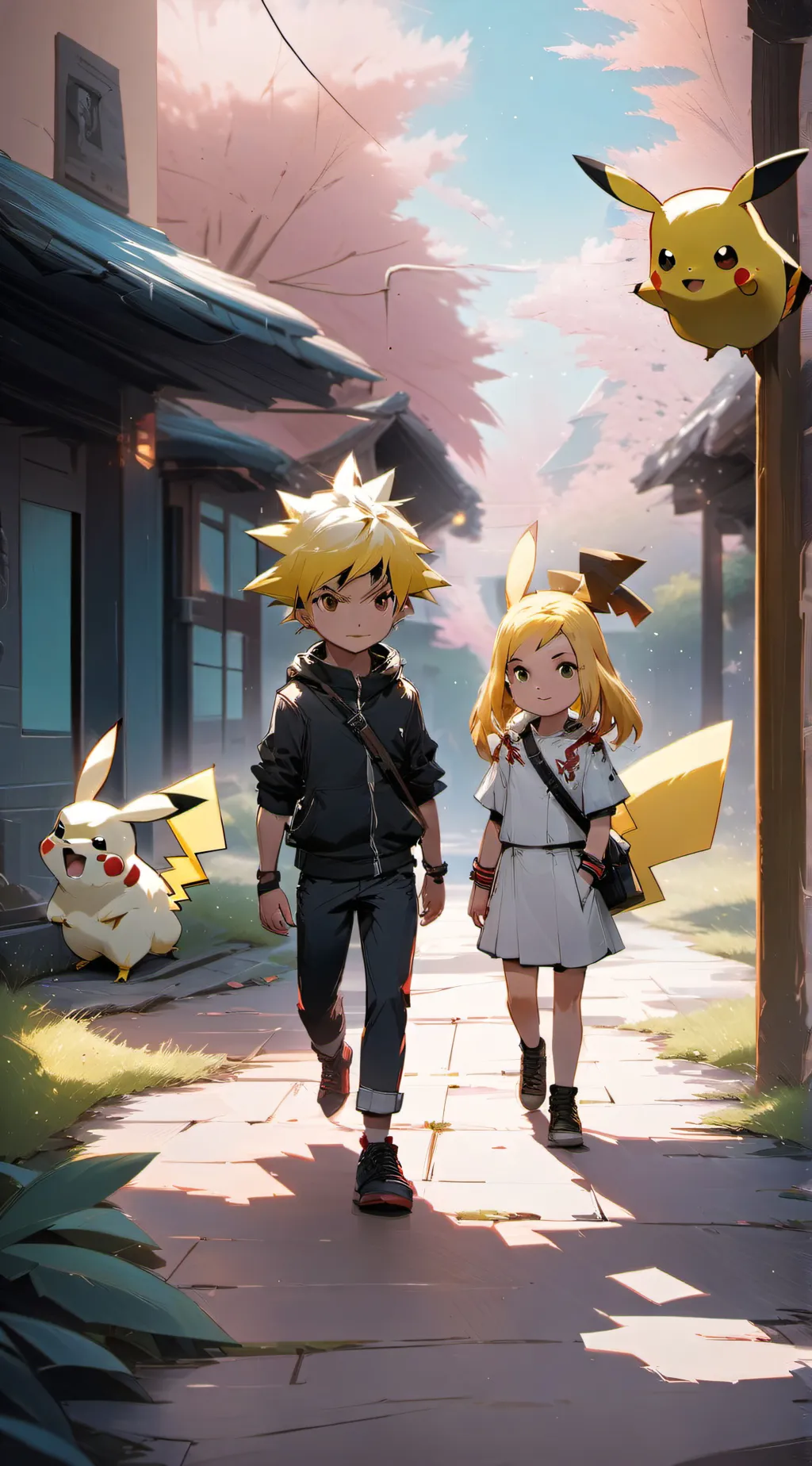 ai character: Sofia pikachu  background