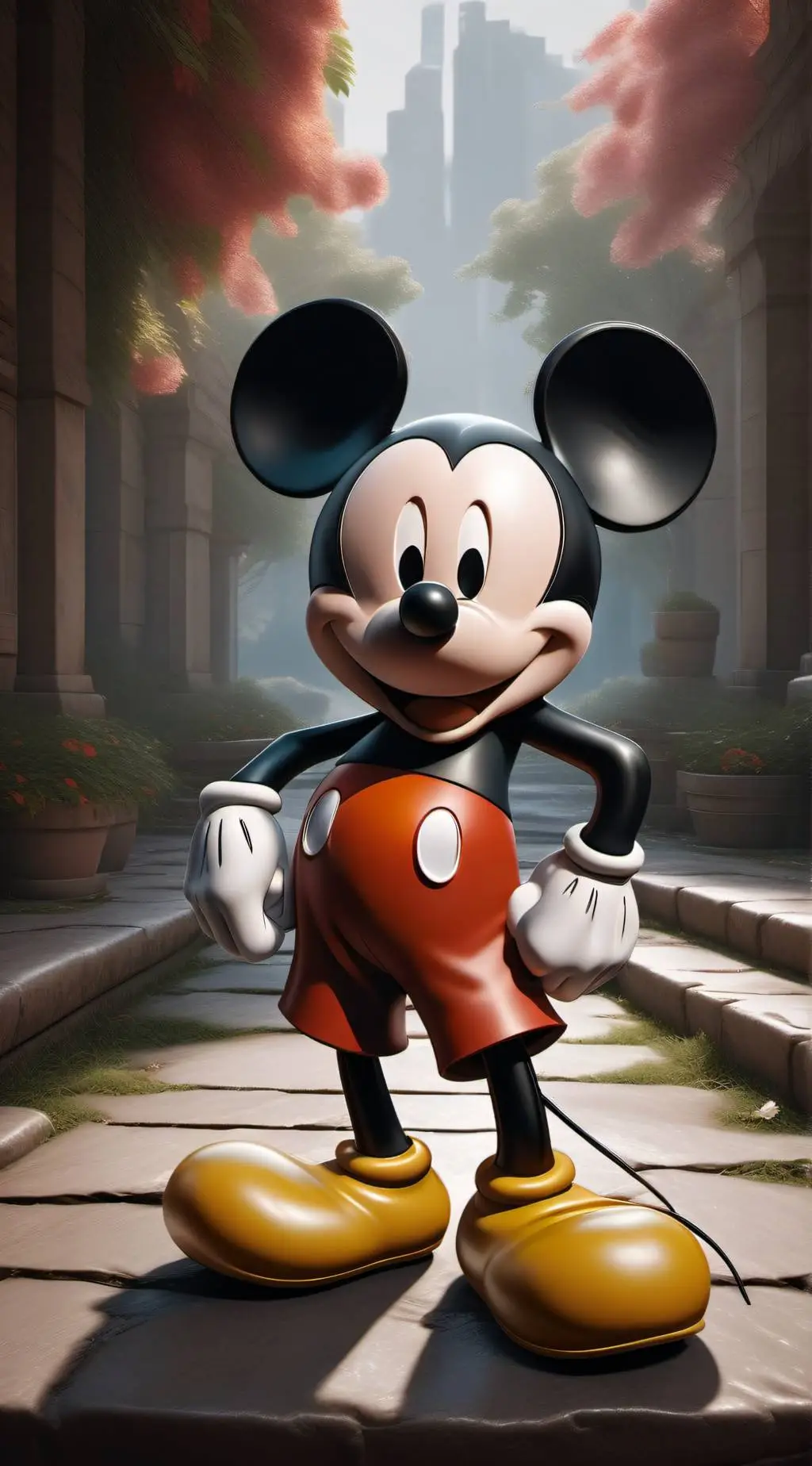 ai character: Mickey mouse  background