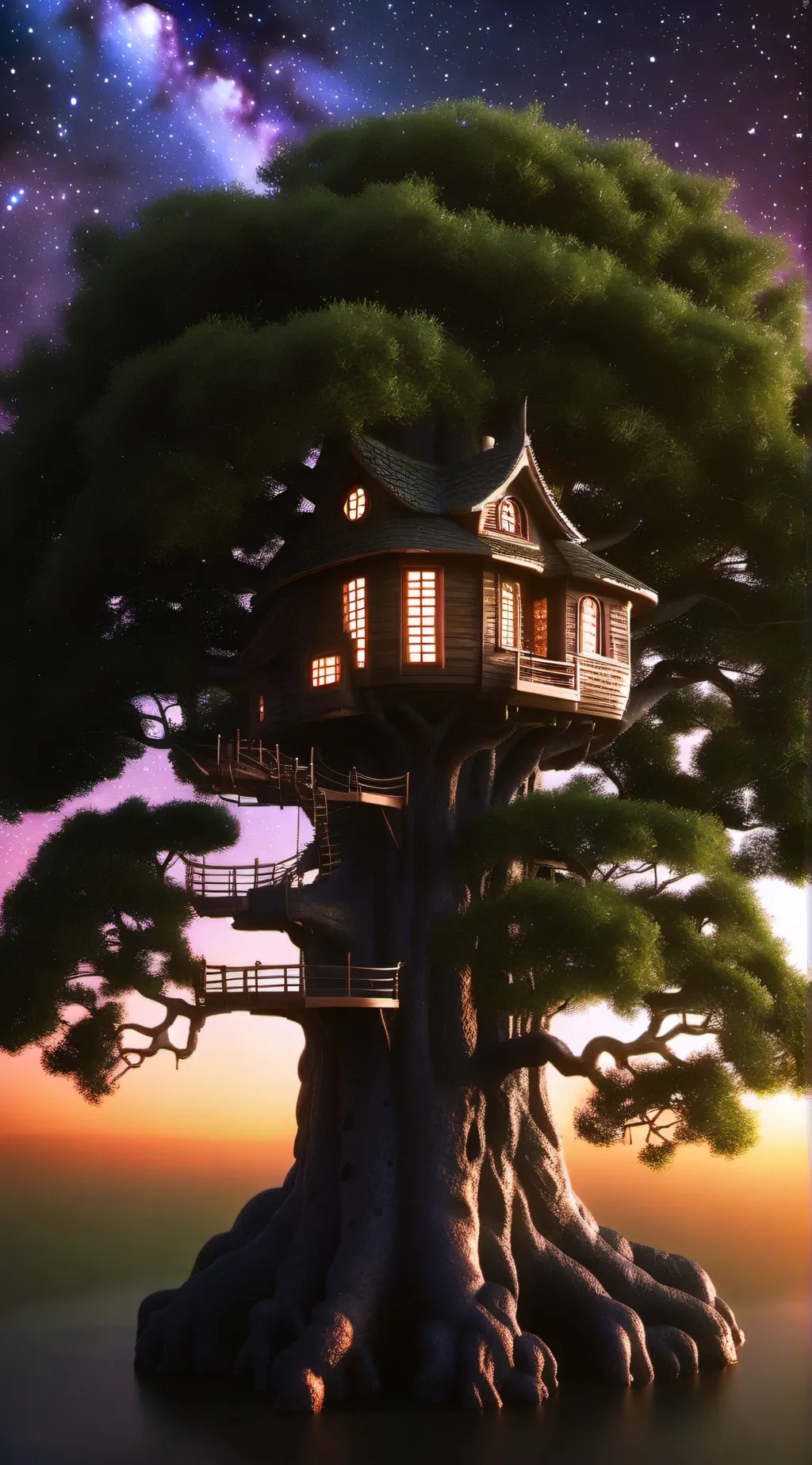 ai character: Treehouse  background