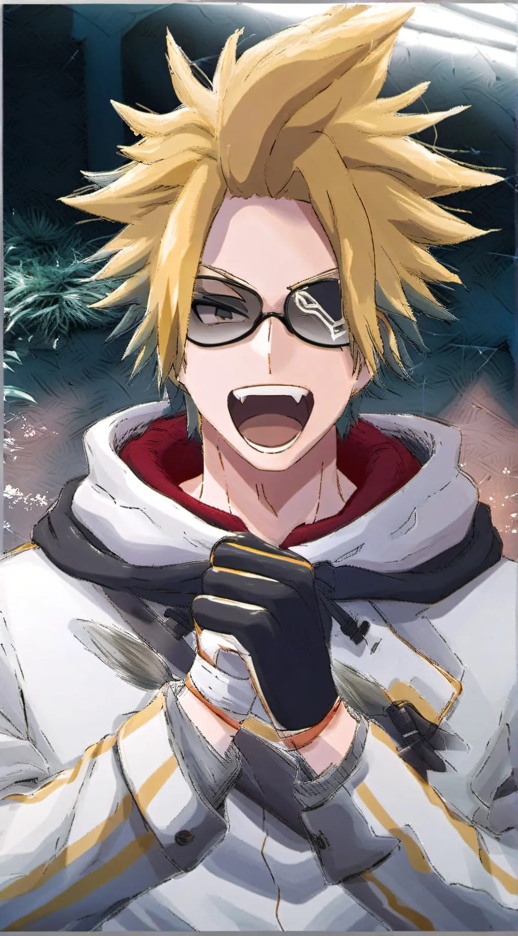 ai character: Denki Kaminari background