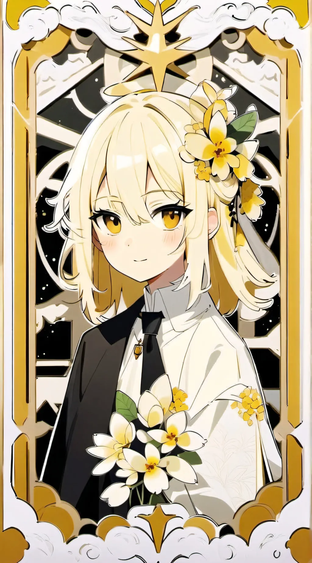 ai character: Kait doodle background