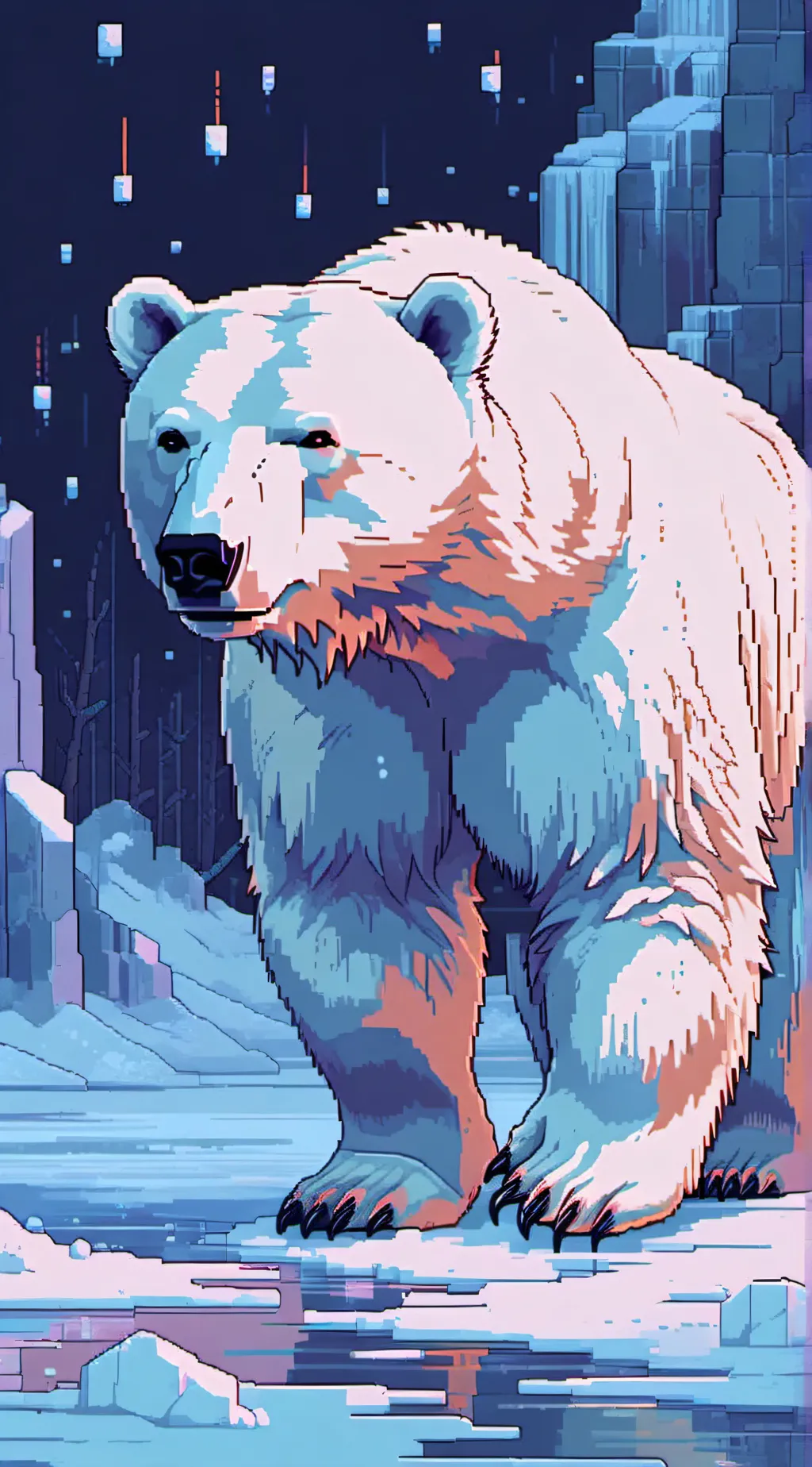 ai character: Polar bear background