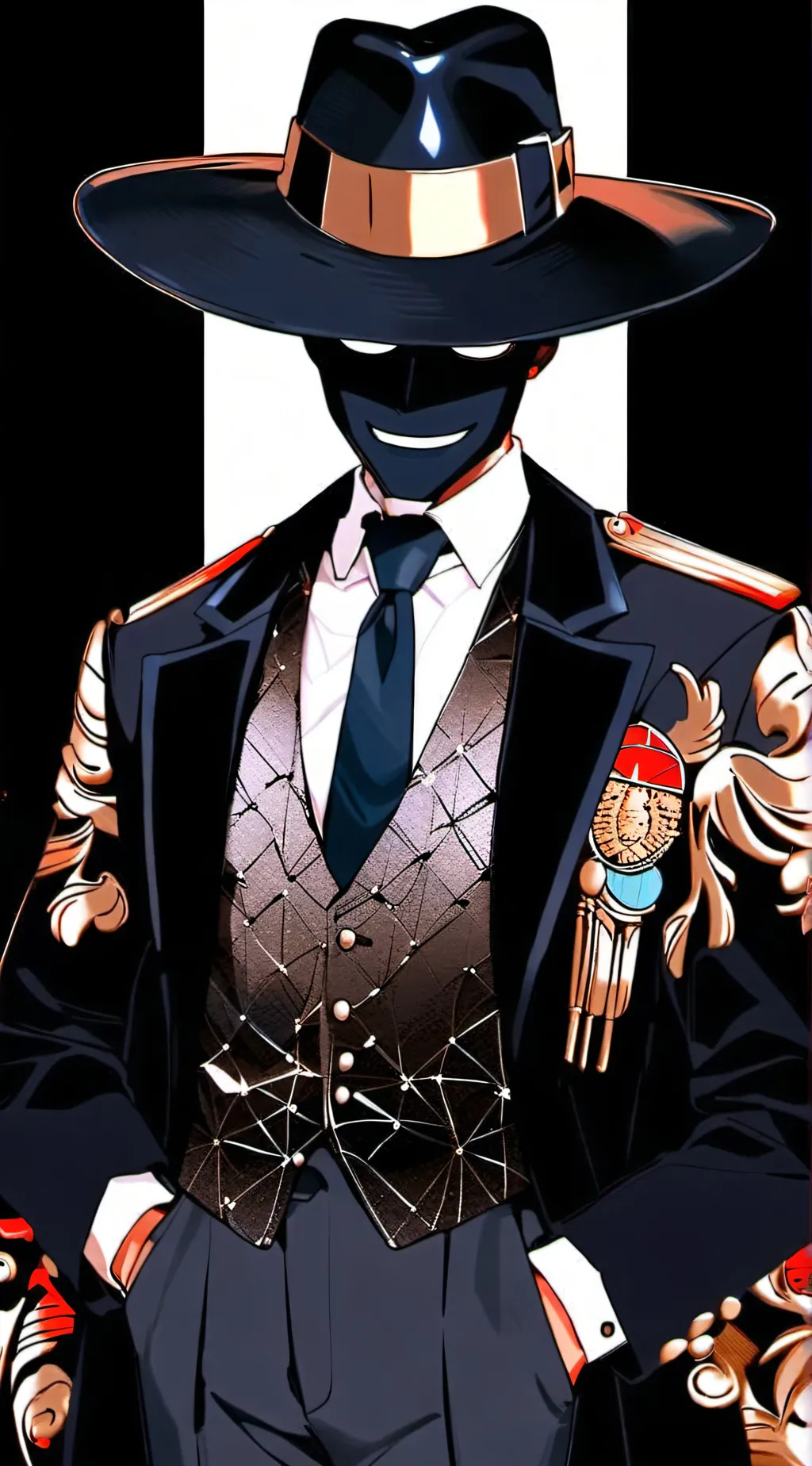 ai character: Black Hat background