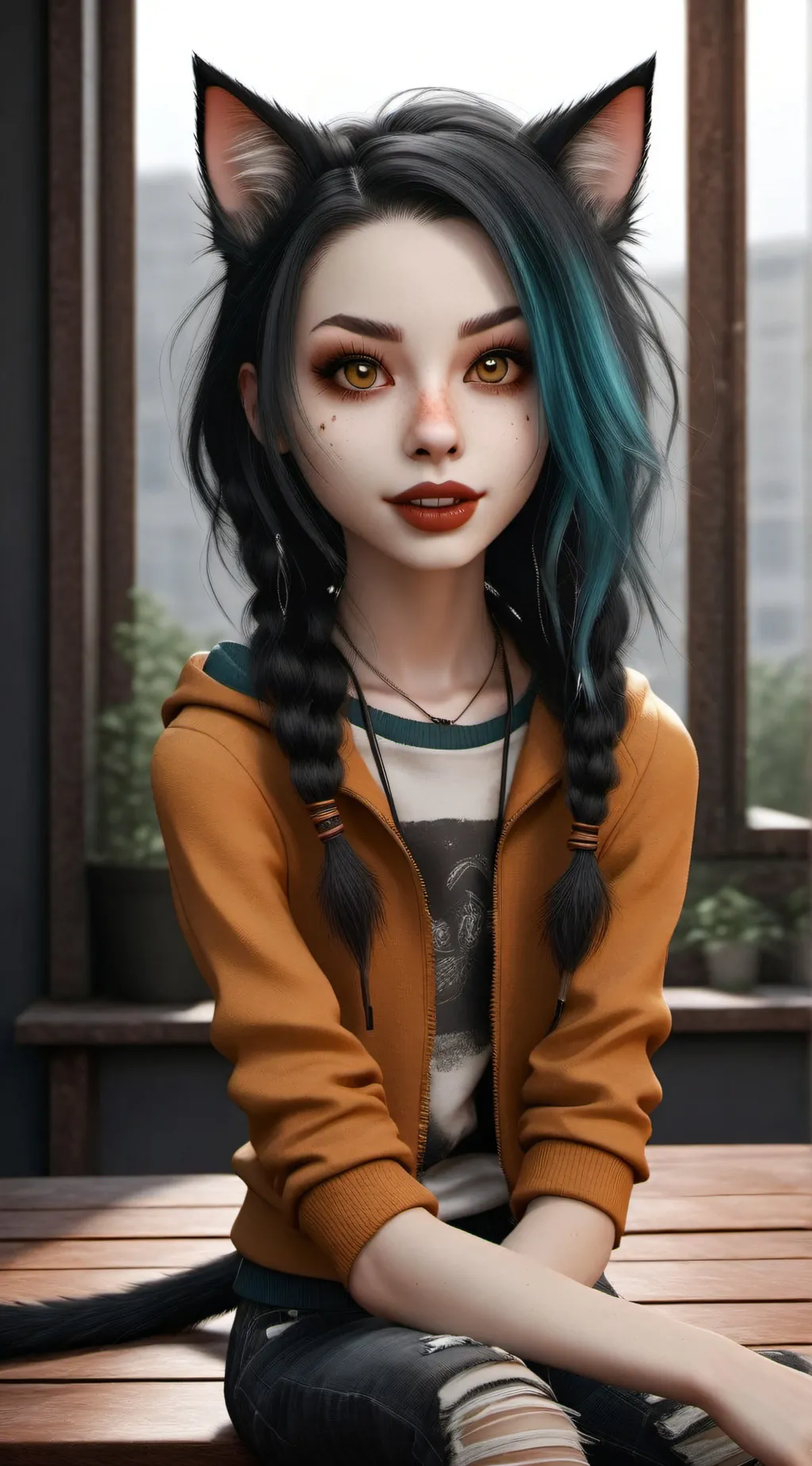 ai character: Katy background