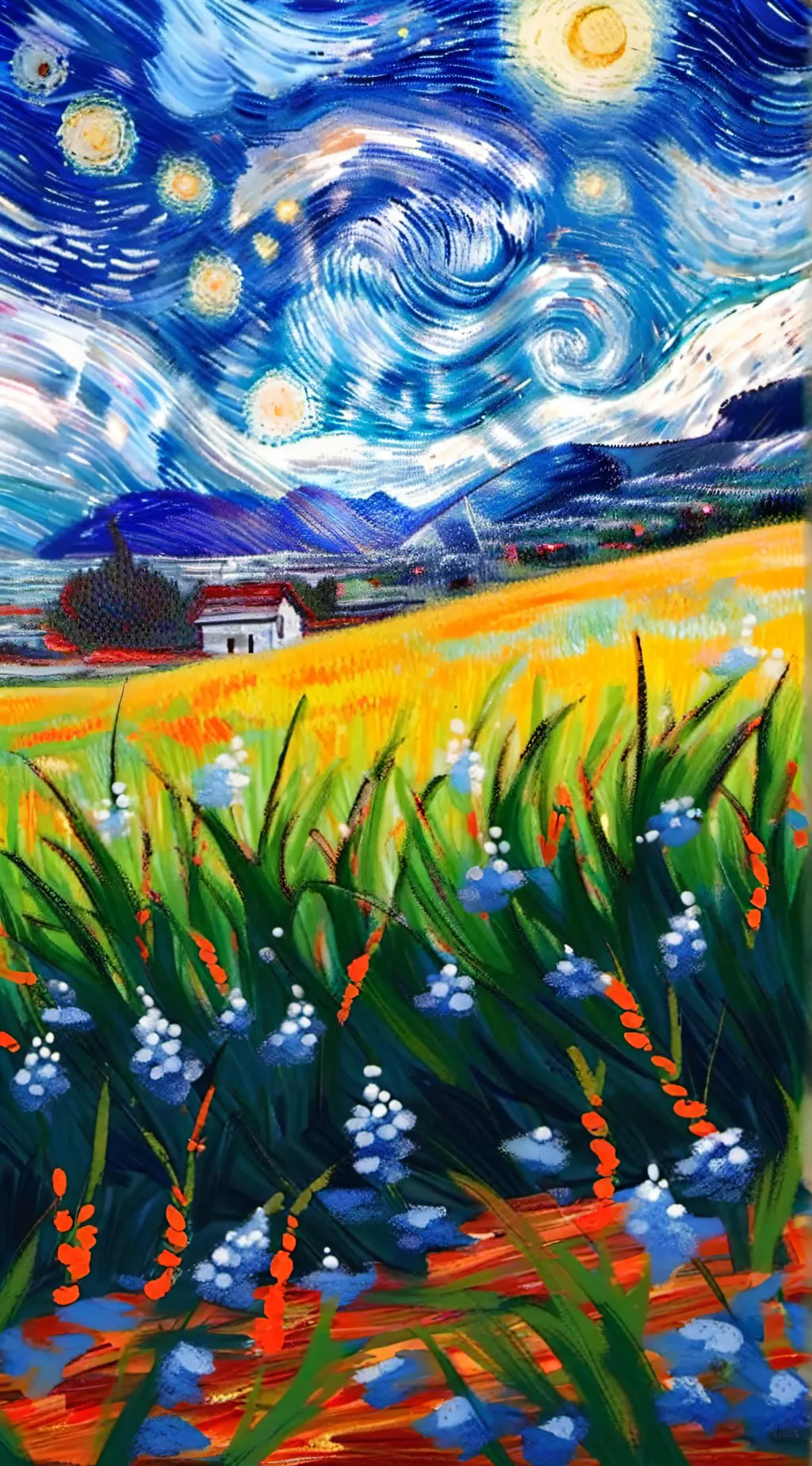 ai character: Grass background