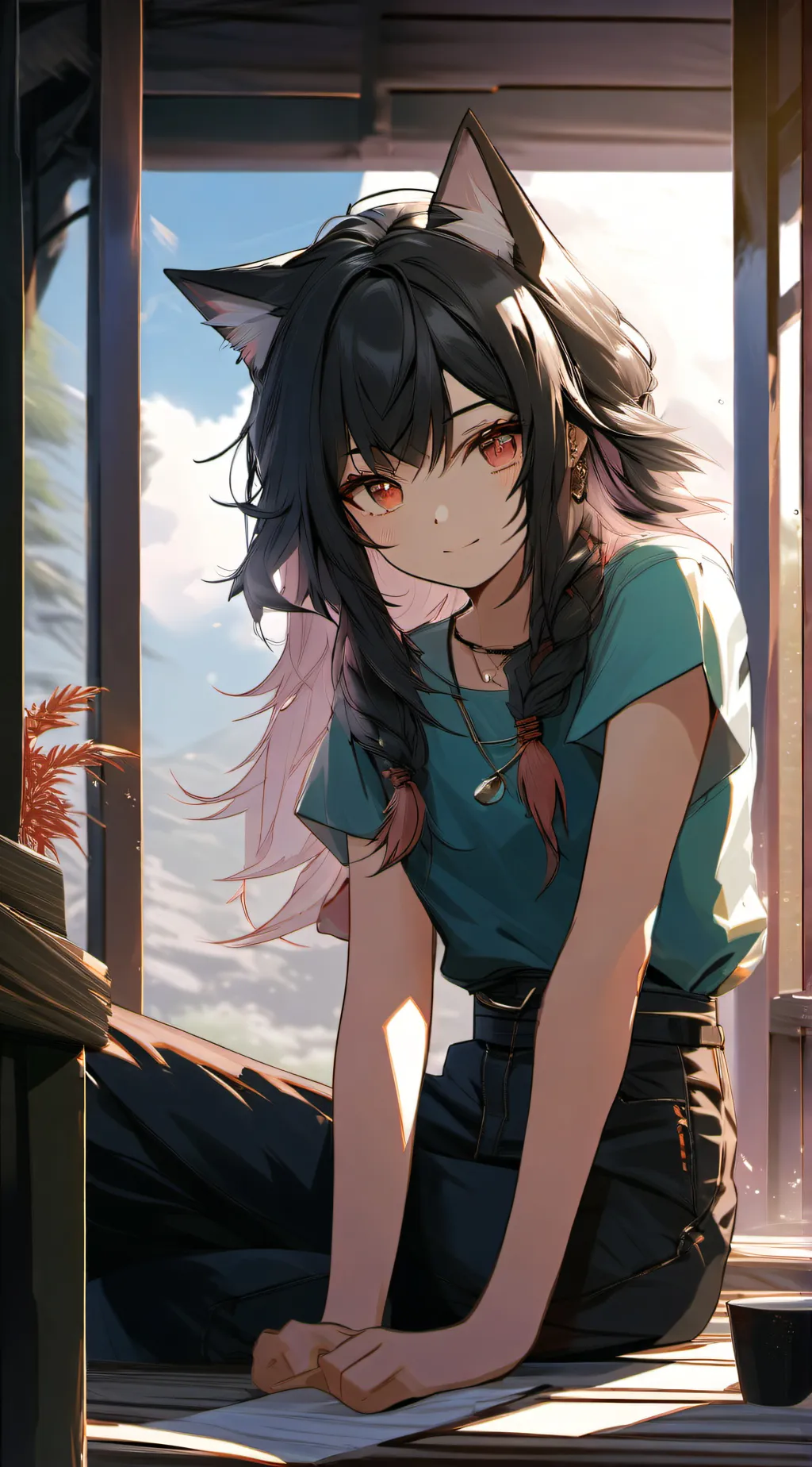 ai character: Neko background