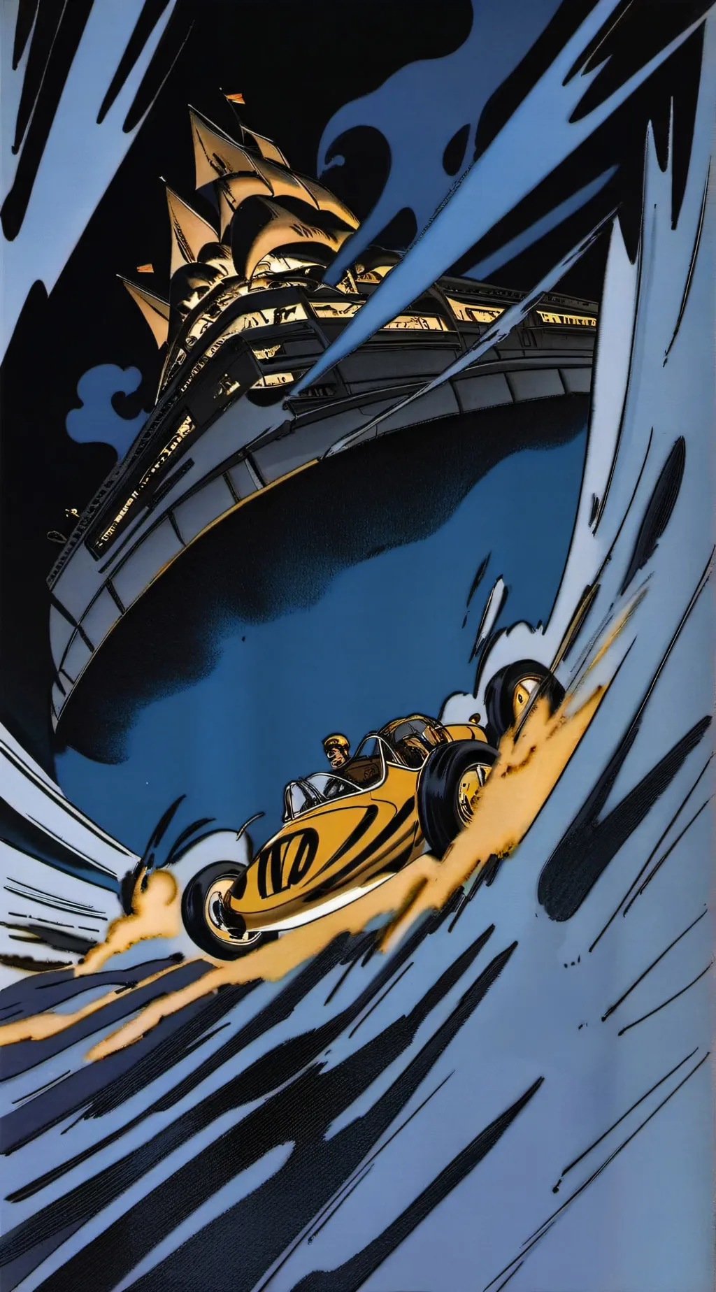 ai character: future clock man  background