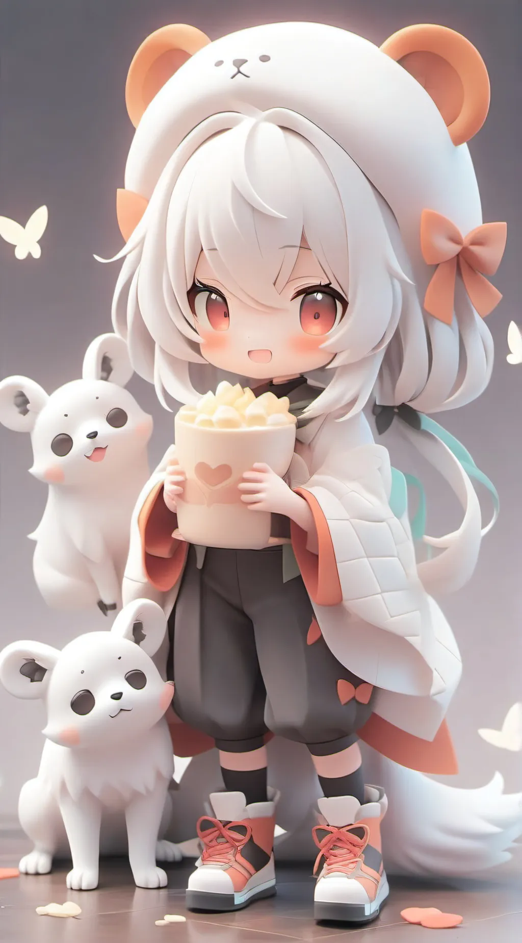 ai character: Mha gets pets!! background