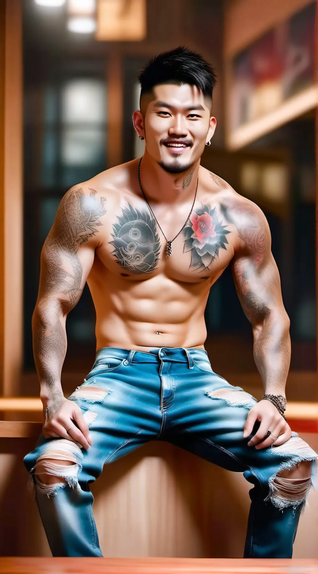 ai character: 서우 홍 background