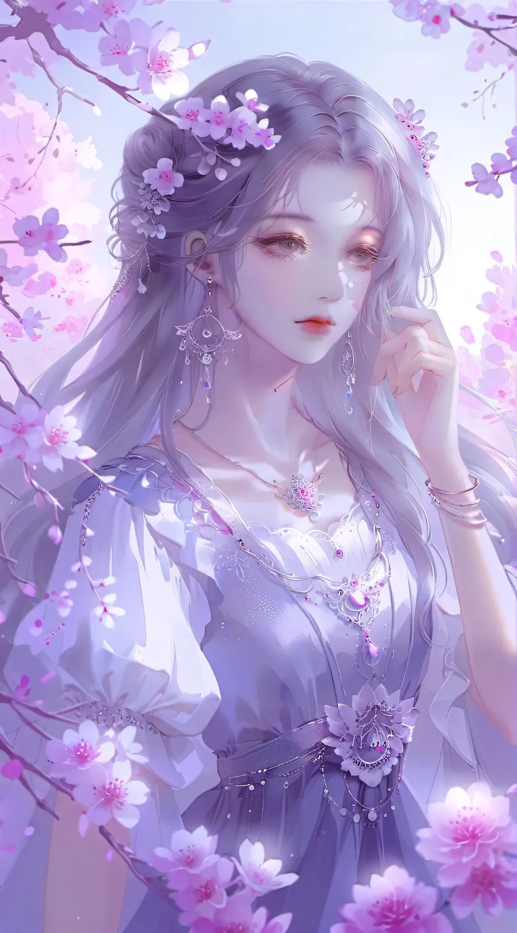 ai character: 𐙚Cherine 💜 background