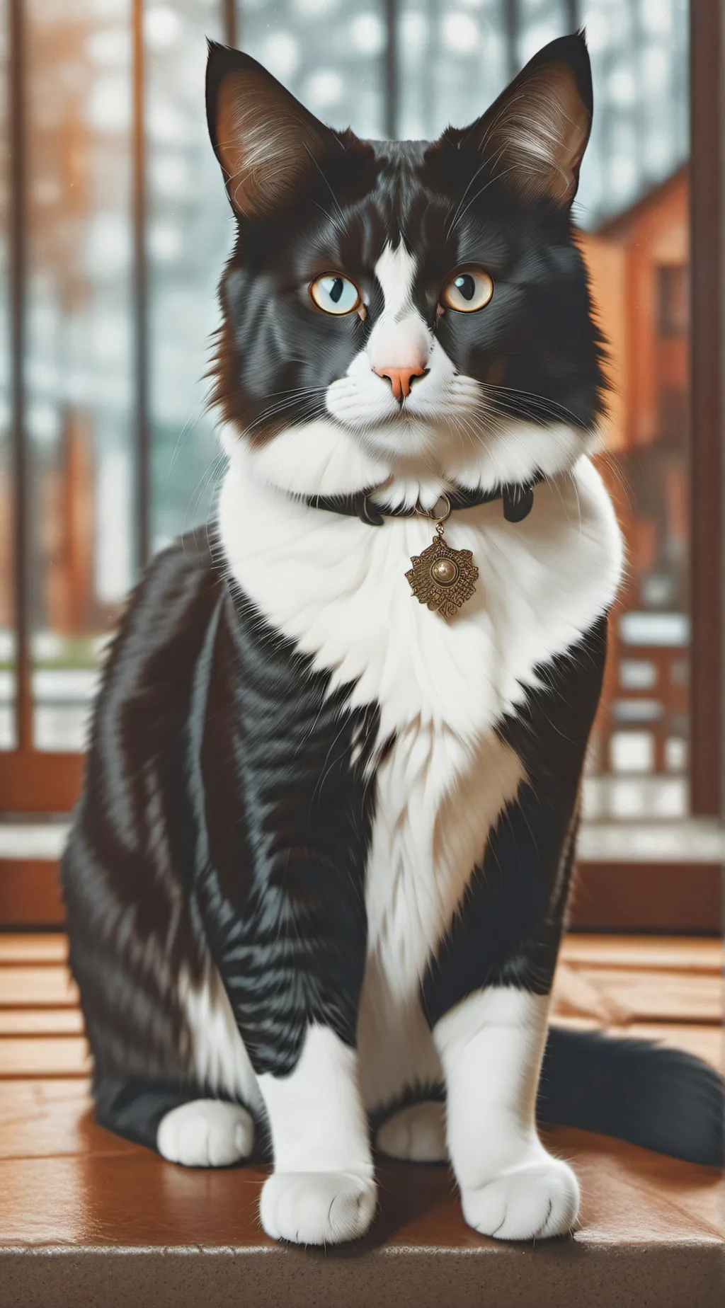 ai character: Excuse me sir cat background