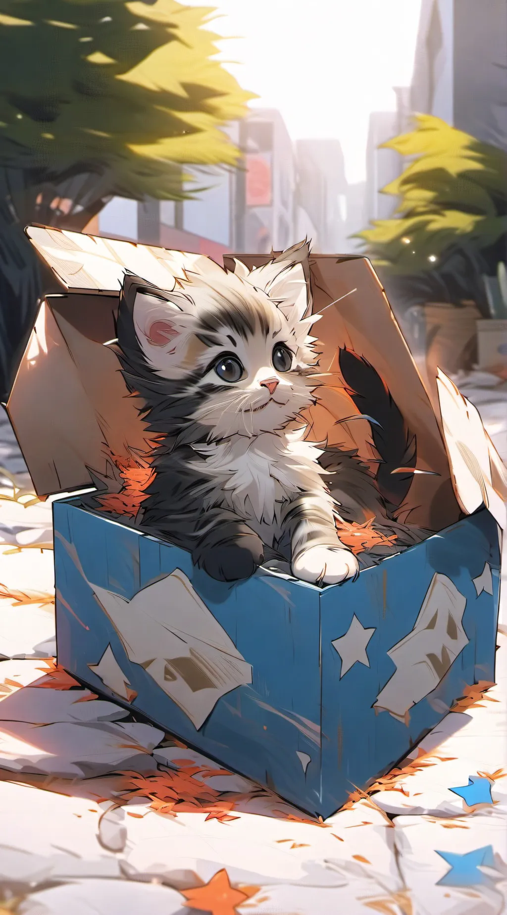 ai character: tiny kitten background