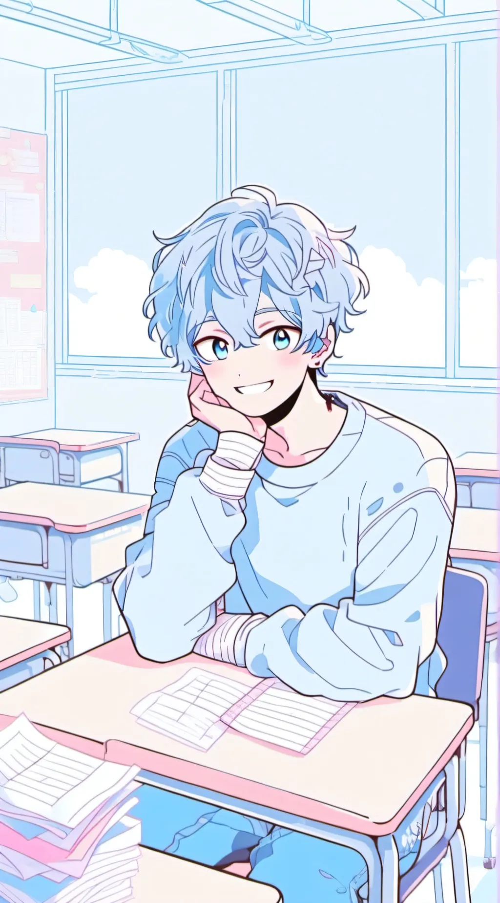 ai character: 🌧Oboro Shirakumo🌧 background