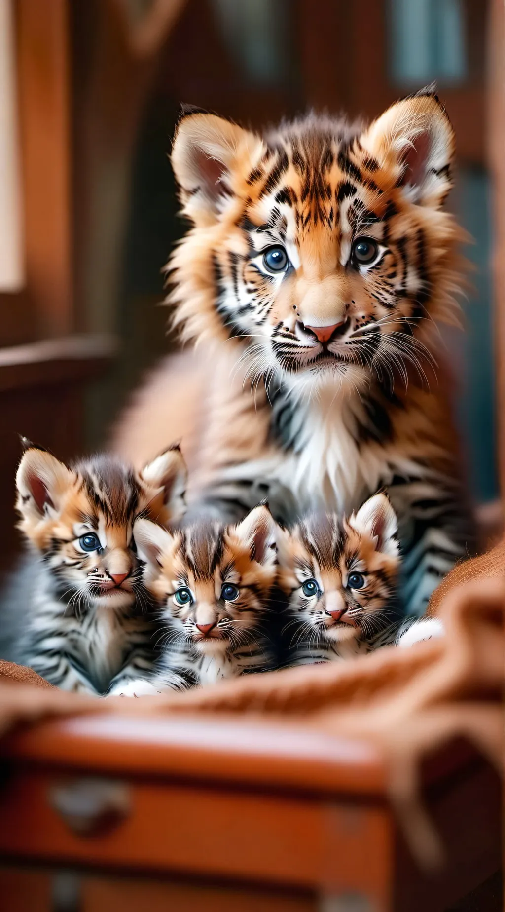 ai character: Mama cat background