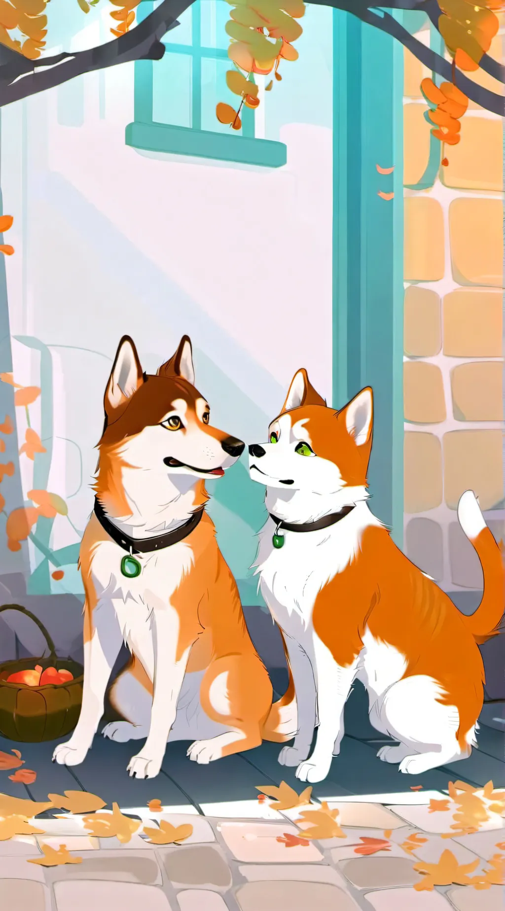 ai character: Bona & Splotch background