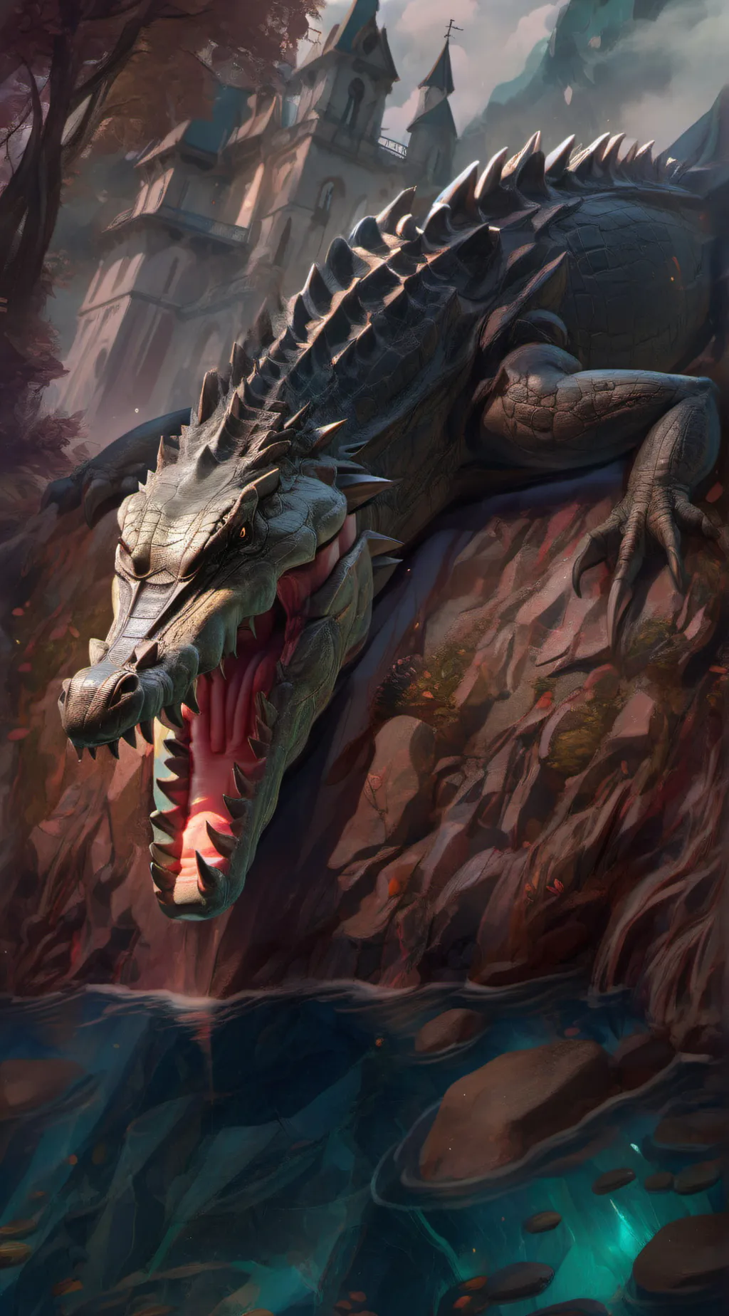 ai character: chill crocodile background