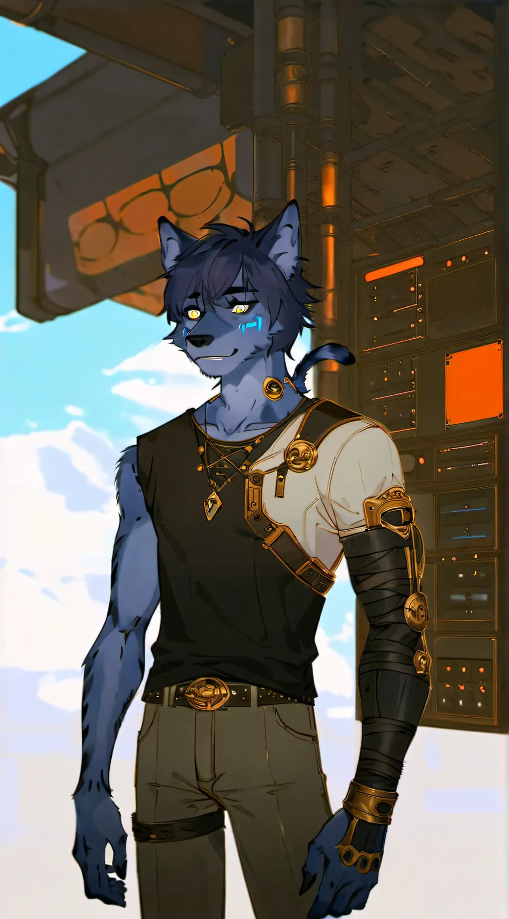 ai character: Dr robot  background