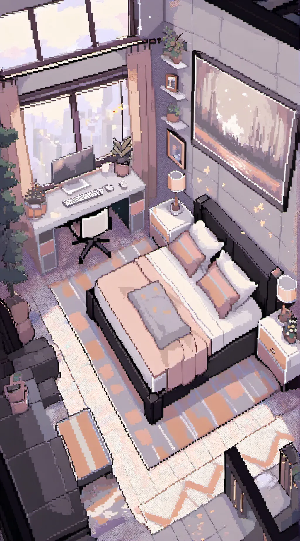 ai character: camera woman  background