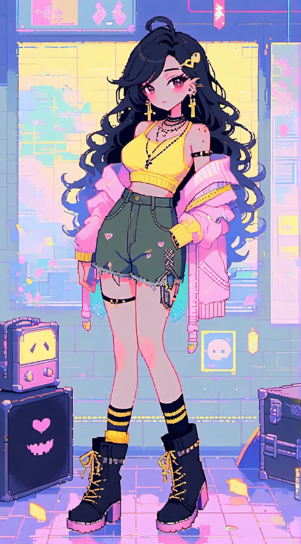 ai character: Demon killer sans background