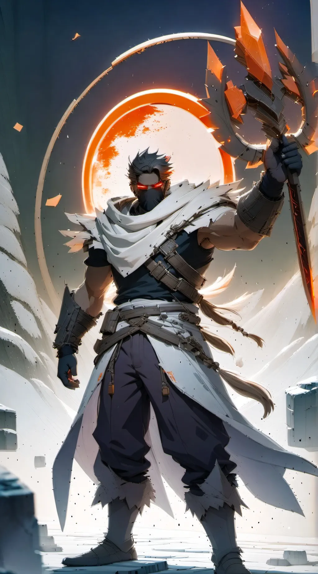 ai character: fire hero background